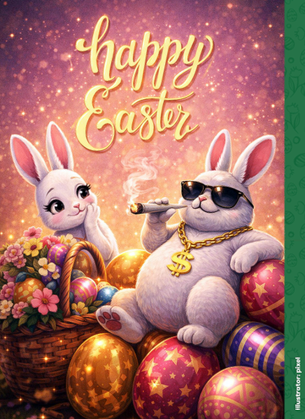 Grußkarte - Happy Easter 2026