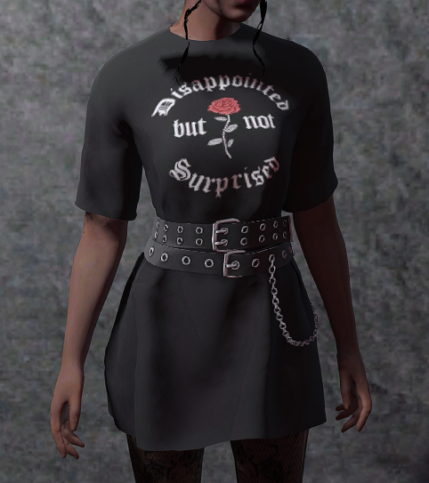 Kleid mit Guertel - 1