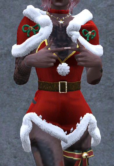 X-mas Minidress mit Stola - 1