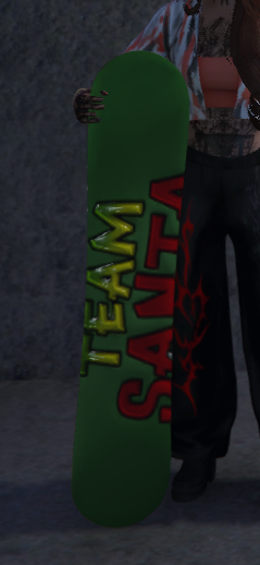 Snowboard Team Santa