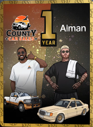 County Car Sales X Alman - 1 Year Anniversary