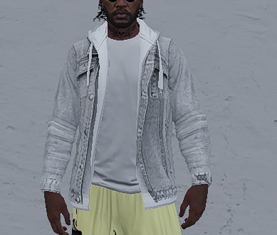 Jeansjacke Offen Grau