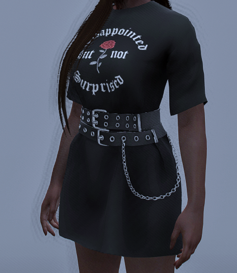 Kleid mit Guertel - 1