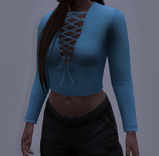 Cropped Knoten Shirt - 7
