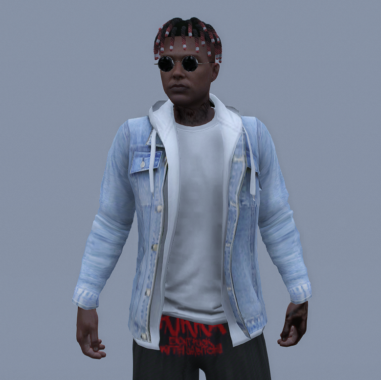 Jeansjacke Offen Blau