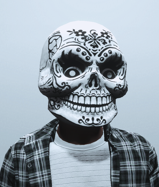 Geblümte Calaca-Maske