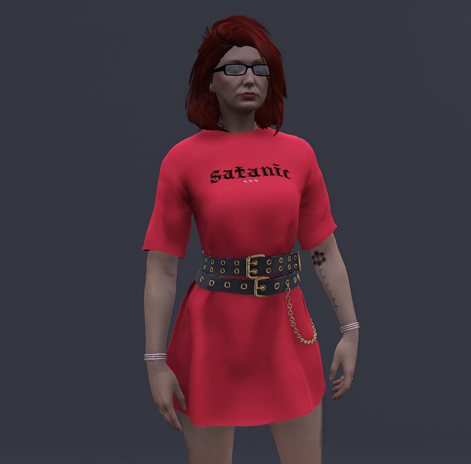Kleid mit Guertel - 7